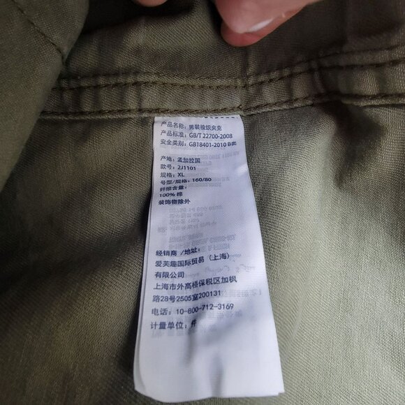 ⭐Abercrombie Size XL Kids Camouflage Military camo utility outwear Jacket Green - Picture 6 of 7